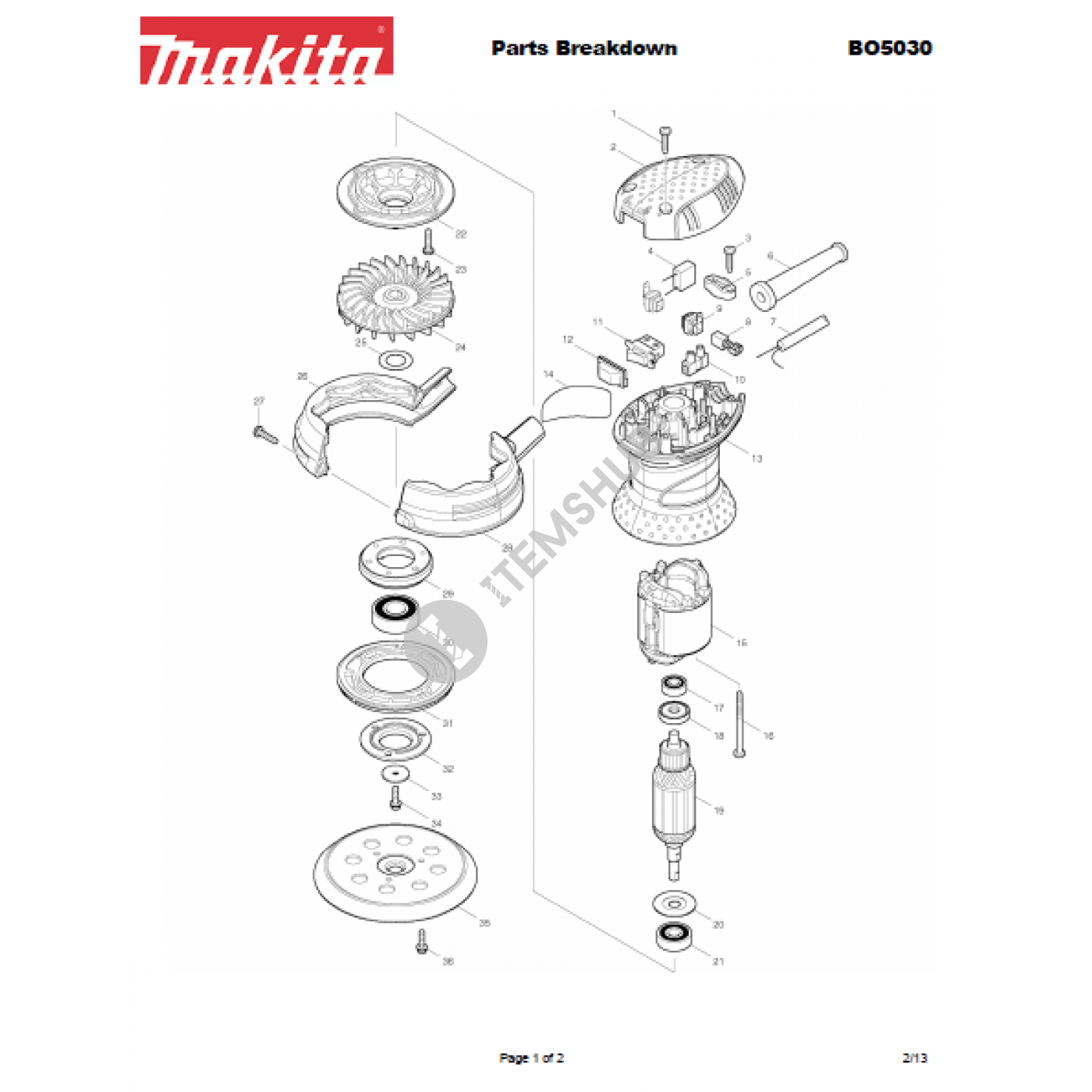 you Are Buying Part of The Picture for sale online 651527-9 Switch for Makita Bo5030 